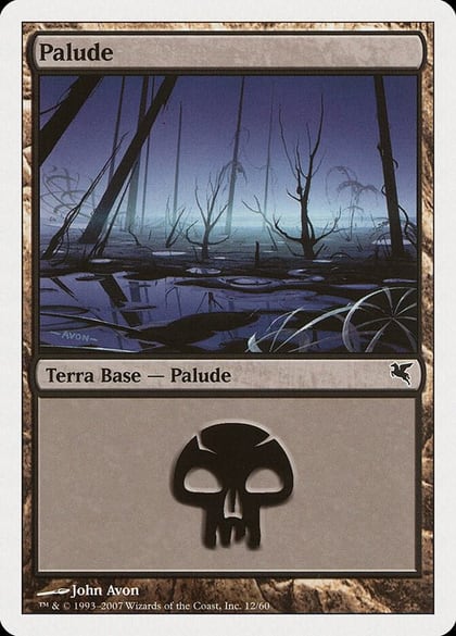 Swamp (Italian) - "Palide" (E12), Magic Encyclopedia 2005 (Salvat/Hachette) E12