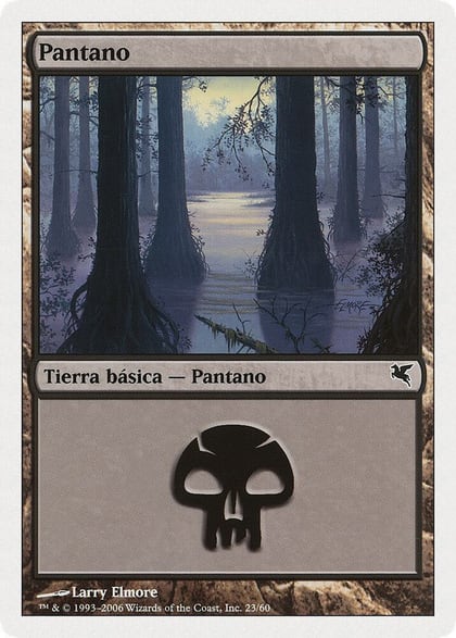 Swamp (Spanish) - "Pantano" (E23), Magic Encyclopedia 2005 (Salvat/Hachette) E23