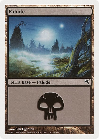 Swamp (Italian) - "Palide" (E24), Magic Encyclopedia 2005 (Salvat/Hachette) E24