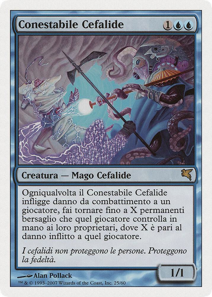 Cephalid Constable (Italian) - "Conestabile Cefalide", Magic Encyclopedia 2005 (Salvat/Hachette) E25
