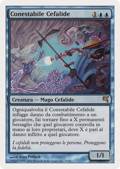 Cephalid Constable (Italian) - "Conestabile Cefalide", Magic Encyclopedia 2005 (Salvat/Hachette) E25