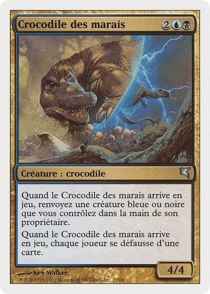 Marsh Crocodile (French) - "Crocodile des marais", Magic Encyclopedia 2005 (Salvat/Hachette) E27