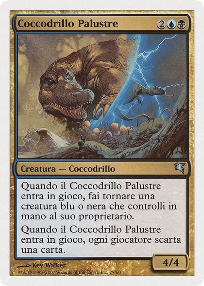 Marsh Crocodile (Italian) - "Coccodrillo Palustre", Magic Encyclopedia 2005 (Salvat/Hachette) E27