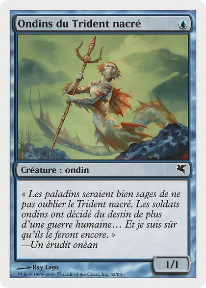 Merfolk of the Pearl Trident (French) - "Ondins du Trident nacré", Magic Encyclopedia 2005 (Salvat/Hachette) E42