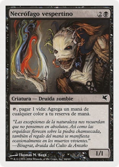 Vesper Ghoul (Spanish) - "Necrófago vespertino", Magic Encyclopedia 2005 (Salvat/Hachette) E44