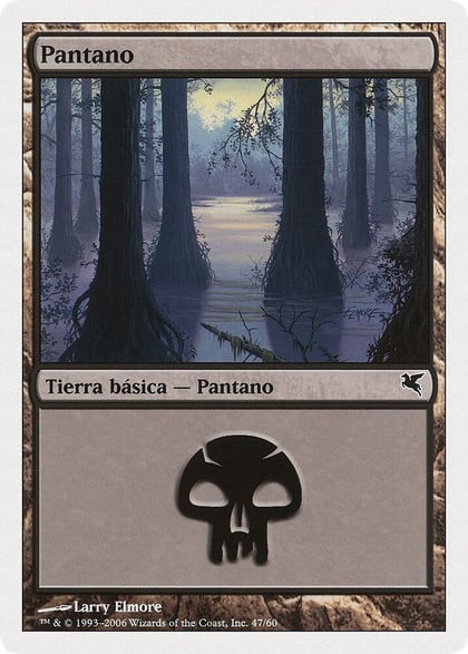Swamp (Spanish) - "Pantano" (E47), Magic Encyclopedia 2005 (Salvat/Hachette) E47
