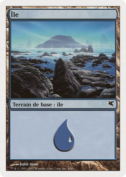 Island (French) - "Ile" (E8), Magic Encyclopedia 2005 (Salvat/Hachette) E8