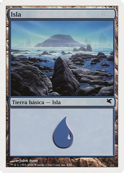 Island (Spanish) - "Isla" (E8), Magic Encyclopedia 2005 (Salvat/Hachette) E8