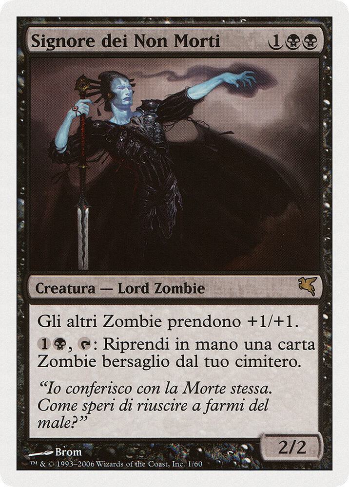 Lord of the Undead (Italian) - "Signore dei Non Morti", Magic Encyclopedia 2005 (Salvat/Hachette) F1