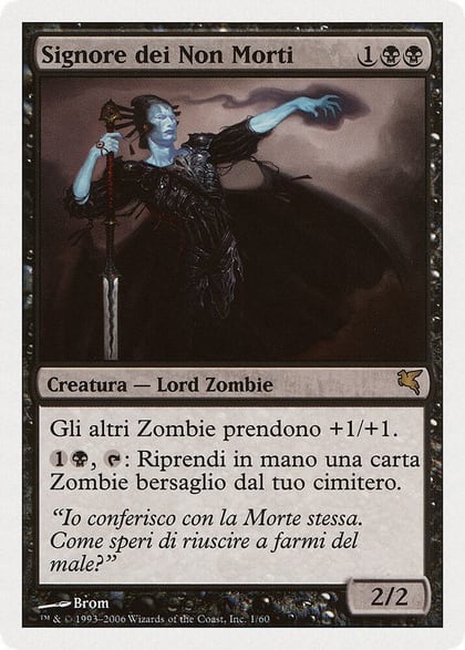 Lord of the Undead (Italian) - "Signore dei Non Morti", Magic Encyclopedia 2005 (Salvat/Hachette) F1