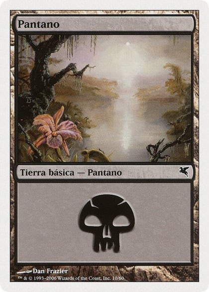 Swamp (Spanish) - "Pantano" (F10), Magic Encyclopedia 2005 (Salvat/Hachette) F10