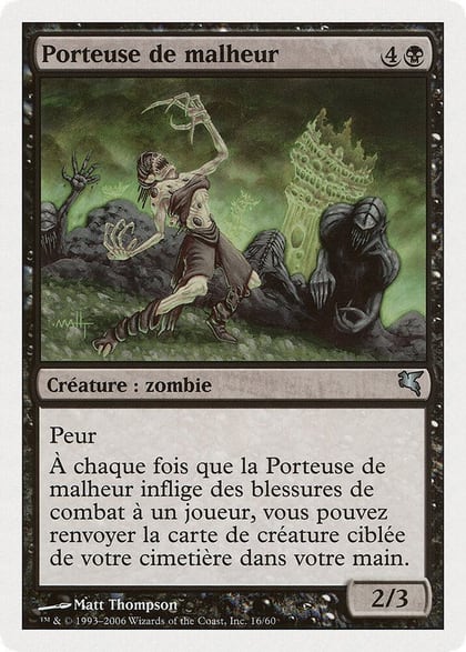 Woebearer (French) - "Porteuse de malheur", Magic Encyclopedia 2005 (Salvat/Hachette) F16