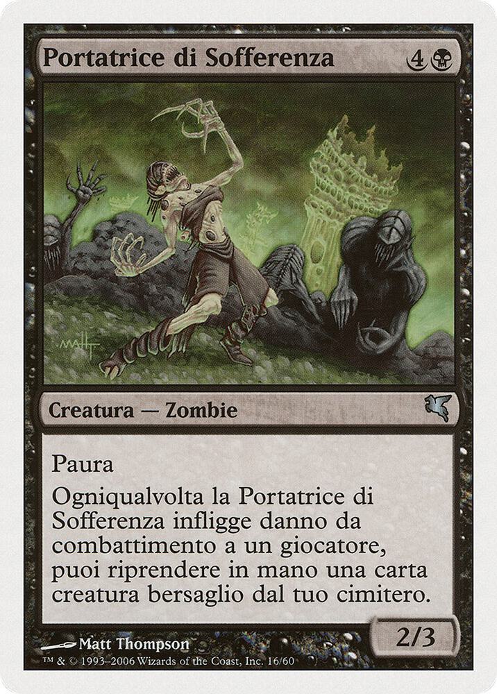 Woebearer (Italian) - "Portatrice di Sofferenza", Magic Encyclopedia 2005 (Salvat/Hachette) F16