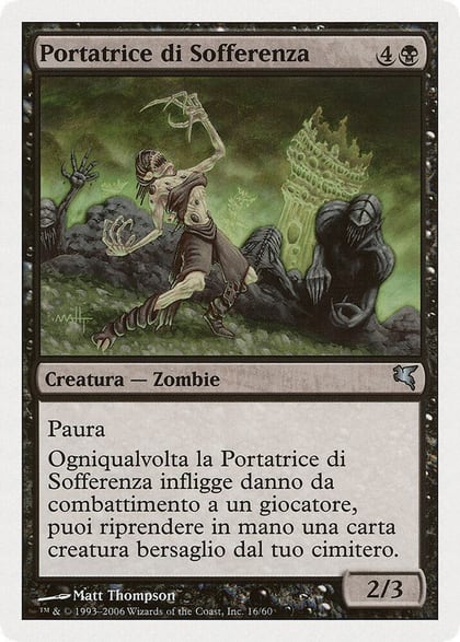 Woebearer (Italian) - "Portatrice di Sofferenza", Magic Encyclopedia 2005 (Salvat/Hachette) F16