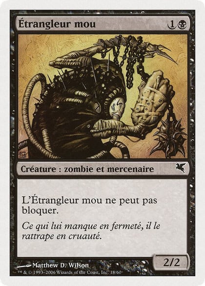Spineless Thug (French) - "Étrangleur mou", Magic Encyclopedia 2005 (Salvat/Hachette) F18