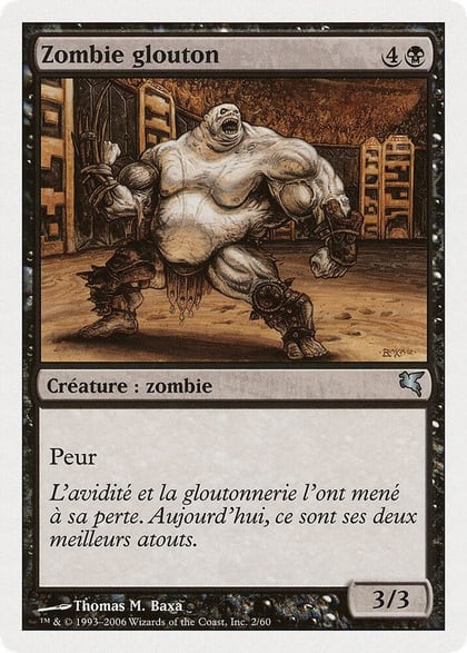 Gluttonous Zombie (French) - "Zombie glouton", Magic Encyclopedia 2005 (Salvat/Hachette) F2