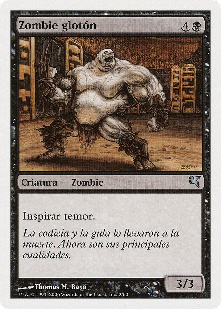 Gluttonous Zombie (Spanish) - "Zombie glotón", Magic Encyclopedia 2005 (Salvat/Hachette) F2