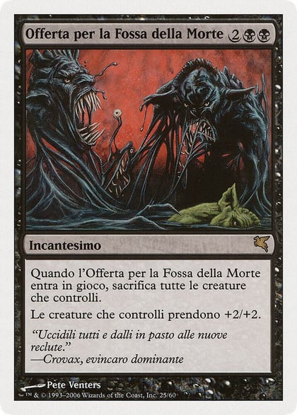 Death Pit Offering (Italian) - "Offerta per la Fossa della Morte", Magic Encyclopedia 2005 (Salvat/Hachette) F25