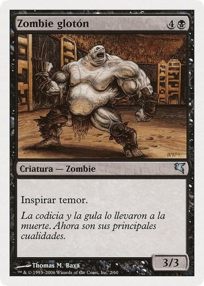 Gluttonous Zombie (Spanish) - "Zombie glotón", Magic Encyclopedia 2005 (Salvat/Hachette) F2
