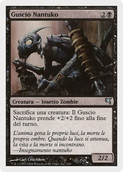 Nantuko Husk (Italian) - "Guscio Nantuko", Magic Encyclopedia 2005 (Salvat/Hachette) F3