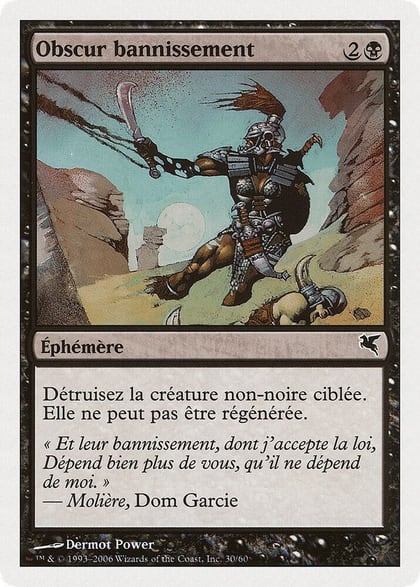 Dark Banishing (French) - "Obscur bannissement", Magic Encyclopedia 2005 (Salvat/Hachette) F30