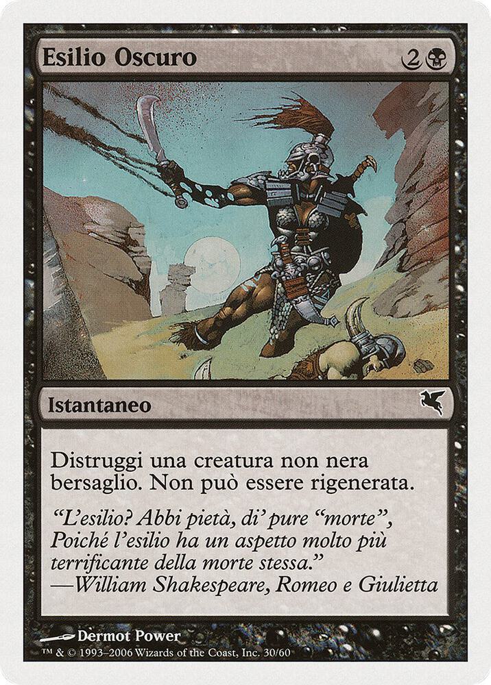 Dark Banishing (Italian) - "Esilio Oscuro", Magic Encyclopedia 2005 (Salvat/Hachette) F30