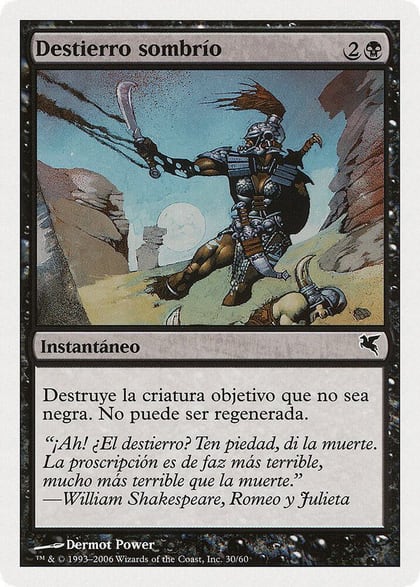Dark Banishing (Spanish) - "Destierro sombrío", Magic Encyclopedia 2005 (Salvat/Hachette) F30