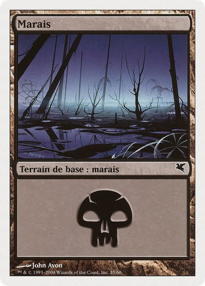 Swamp (French) - "Marais" (F35), Magic Encyclopedia 2005 (Salvat/Hachette) F35