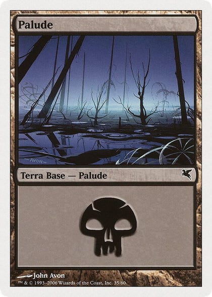 Swamp (Italian) - "Palide" (F35), Magic Encyclopedia 2005 (Salvat/Hachette) F35