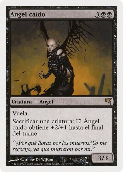 Fallen Angel (Spanish) - "Ángel caído", Magic Encyclopedia 2005 (Salvat/Hachette) F37