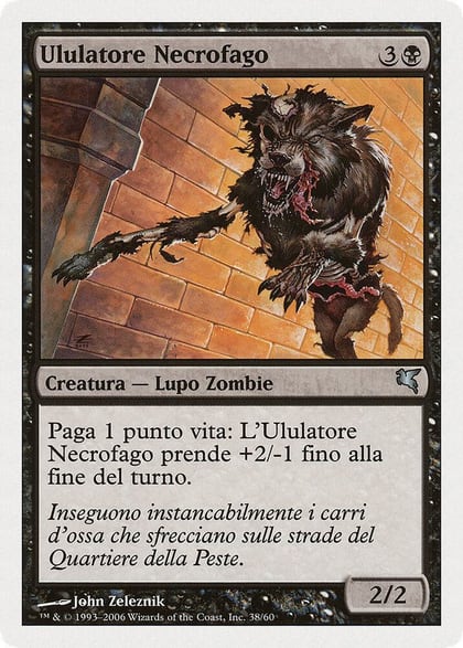 Carrion Howler (Italian) - "Ululatore Necrofago", Magic Encyclopedia 2005 (Salvat/Hachette) F38