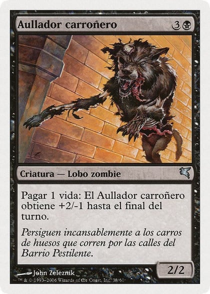 Carrion Howler (Spanish) - "Aullador carroñero", Magic Encyclopedia 2005 (Salvat/Hachette) F38