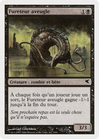 Blind Creeper (French) - "Fureteur aveugle", Magic Encyclopedia 2005 (Salvat/Hachette) F4