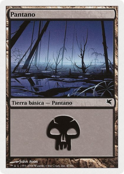 Swamp (Spanish) - "Pantano" (F47), Magic Encyclopedia 2005 (Salvat/Hachette) F47