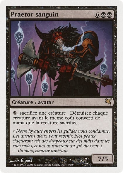 Sanguine Praetor (French) - "Praetor sanguin", Magic Encyclopedia 2005 (Salvat/Hachette) F49
