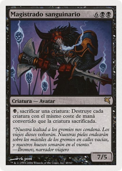 Sanguine Praetor (Spanish) - "Magistrado sanguinario", Magic Encyclopedia 2005 (Salvat/Hachette) F49