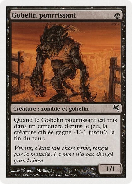 Festering Goblin (French) - "Gobelin pourrissant", Magic Encyclopedia 2005 (Salvat/Hachette) F5