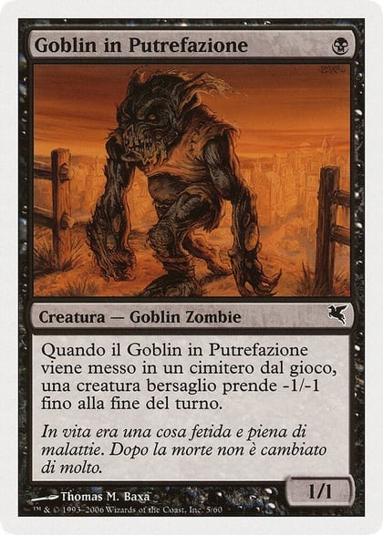 Festering Goblin (Italian) - "Goblin in Putrefazione", Magic Encyclopedia 2005 (Salvat/Hachette) F5