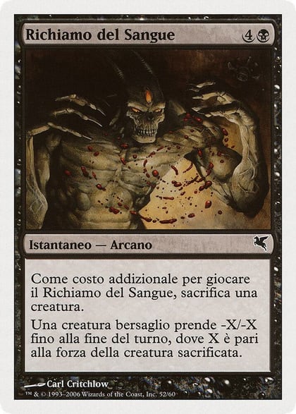 Call for Blood (Italian) - "Richiamo del Sangue", Magic Encyclopedia 2005 (Salvat/Hachette) F52