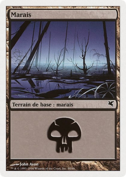 Swamp (French) - "Marais" (F58), Magic Encyclopedia 2005 (Salvat/Hachette) F58