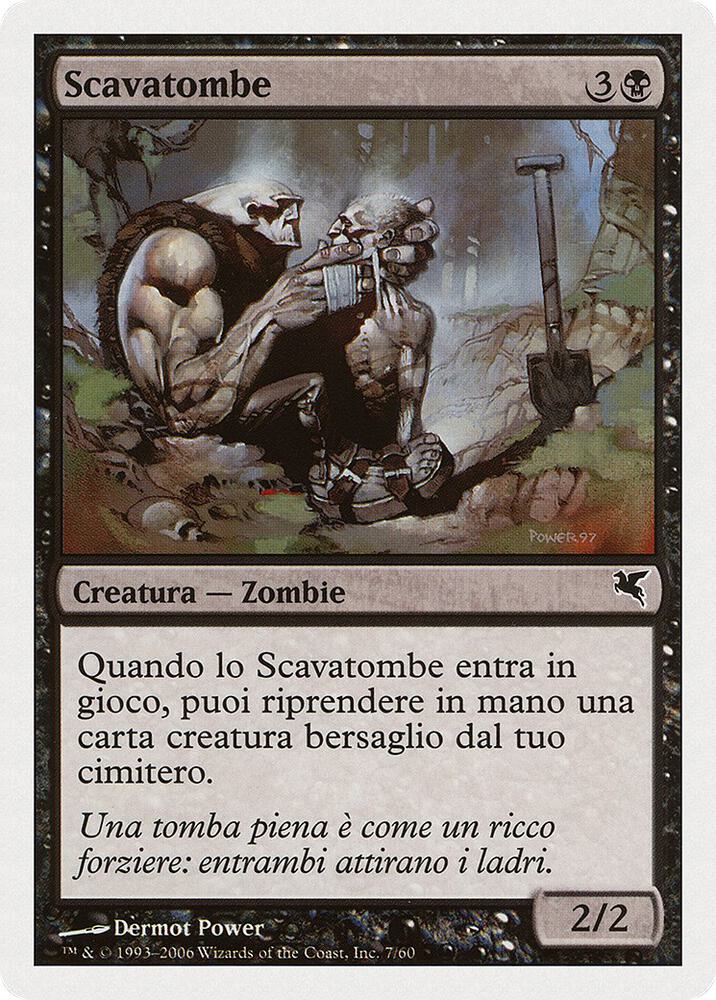 Gravedigger (Italian) - "Scavatombe", Magic Encyclopedia 2005 (Salvat/Hachette) F7
