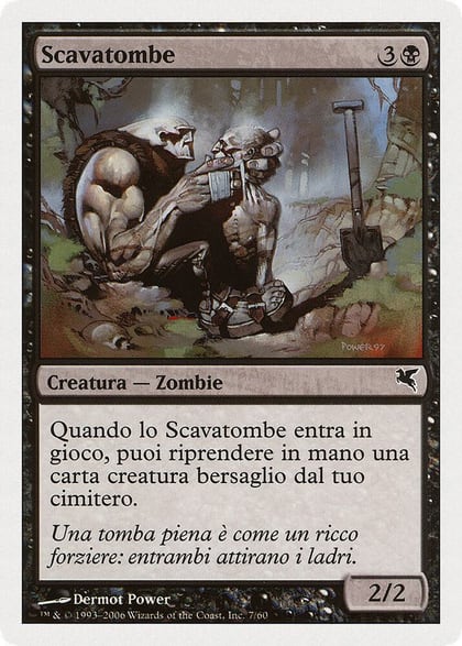 Gravedigger (Italian) - "Scavatombe", Magic Encyclopedia 2005 (Salvat/Hachette) F7