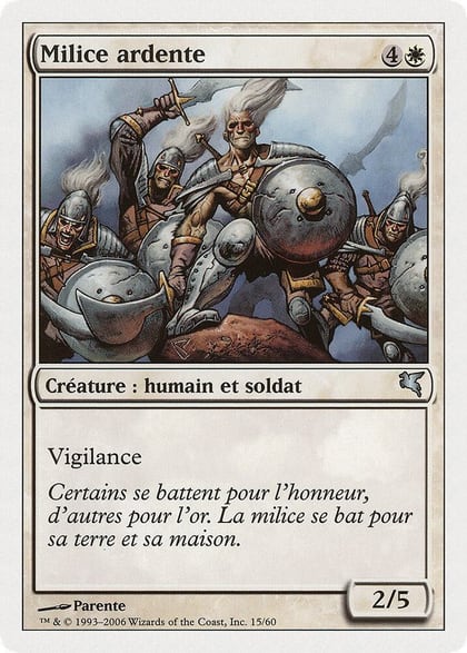 Ardent Militia (French) - "Milice ardente", Magic Encyclopedia 2005 (Salvat/Hachette) G15