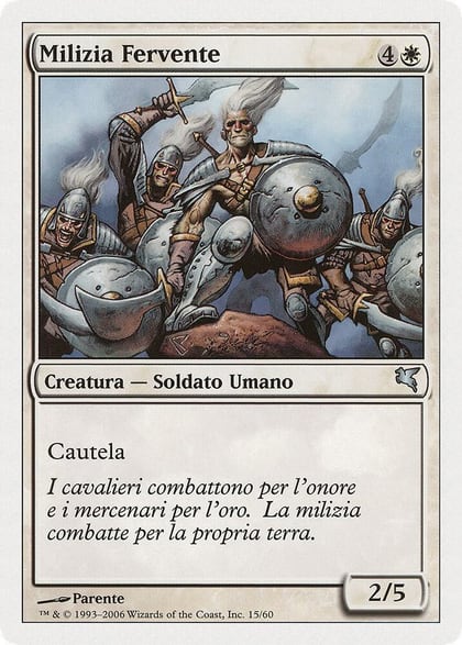 Ardent Militia (Italian) - "Milizia Fervente", Magic Encyclopedia 2005 (Salvat/Hachette) G15