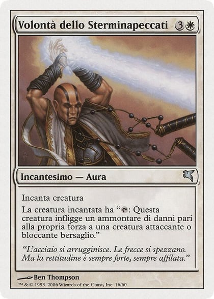Sinstriker's Will (Italian) - "Volontà dello Sterminapeccati", Magic Encyclopedia 2005 (Salvat/Hachette) G16