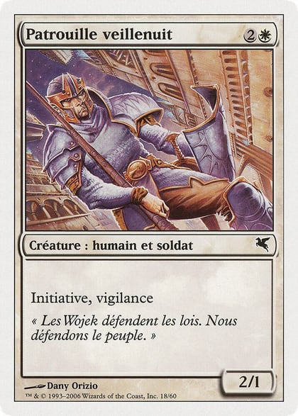 Nightguard Patrol (French) - "Patrouille veillenuit", Magic Encyclopedia 2005 (Salvat/Hachette) G18