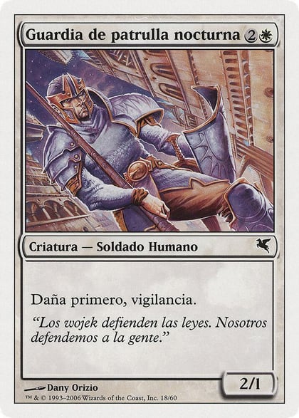 Nightguard Patrol (Spanish) - "Guardia de patrulla nocturna", Magic Encyclopedia 2005 (Salvat/Hachette) G18