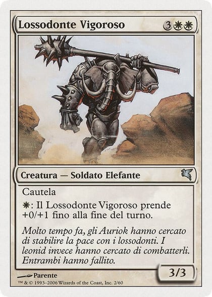 Loxodon Stalwart (Italian) - "Lossodonte Vigoroso", Magic Encyclopedia 2005 (Salvat/Hachette) G2