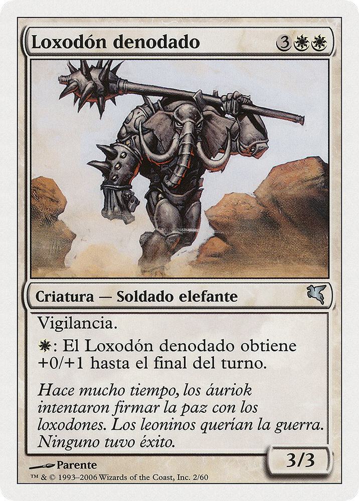 Loxodon Stalwart (Spanish) - "Loxodón denodado", Magic Encyclopedia 2005 (Salvat/Hachette) G2