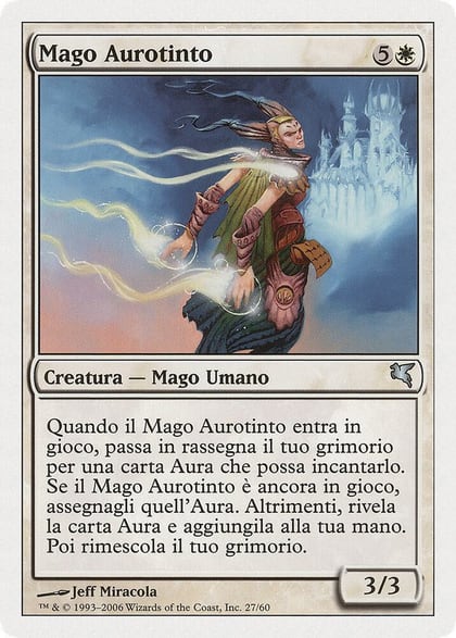 Auratouched Mage (Italian) - "Mago Aurotinto", Magic Encyclopedia 2005 (Salvat/Hachette) G27